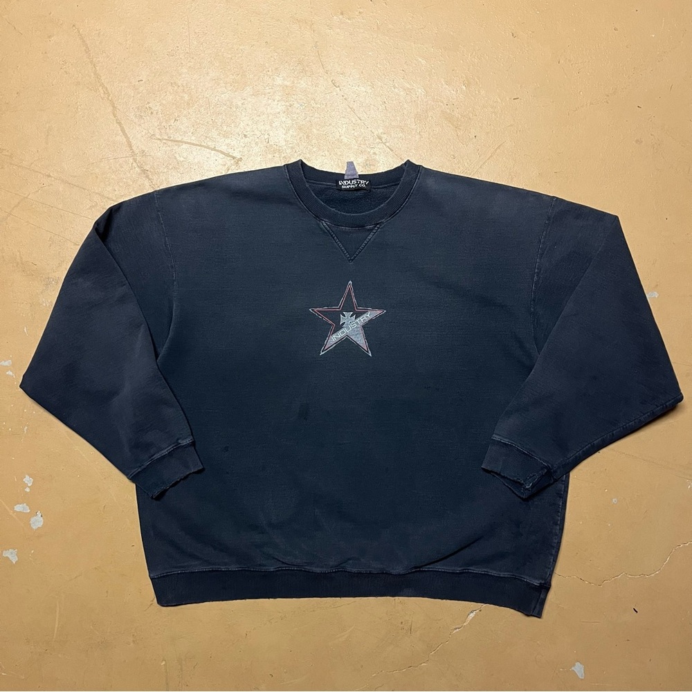 Vintage Industry Skate Brand Crewneck Thrashed and Faded Size XL